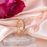 Forlovelsesring  med lab grown diamant 0,50 ct  River (E) VS i gult gull. Leticia - 18007050LG-gg