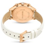 Swarovski klokke Octea Chrono watch Swiss Made, Leather strap, White, Rose gold-tone finish - 5671150