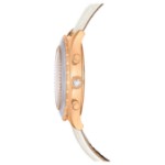 Swarovski klokke Octea Chrono watch Swiss Made, Leather strap, White, Rose gold-tone finish - 5671150