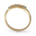Diamantring i gult gull 14kt med topas og 0,013 ct W-Si - COC00376topas