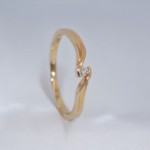 Diamantring i 14kt gult gull  med diamanter 0,03 ct TW-Si - coc5000316