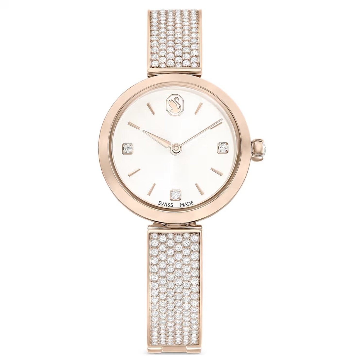 Swarovski klokke Illumina watch Swiss Made, Metal bracelet, Gold tone, Champagne gold-tone finish - 5671196