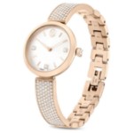Swarovski klokke Illumina watch Swiss Made, Metal bracelet, Gold tone, Champagne gold-tone finish - 5671196
