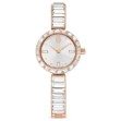 Swarovski klokke Matrix Bangle watch Swiss Made, Crystal bracelet, White, Rose gold-tone finish - 5677484