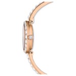 Swarovski klokke Matrix Bangle watch Swiss Made, Crystal bracelet, White, Rose gold-tone finish - 5677484