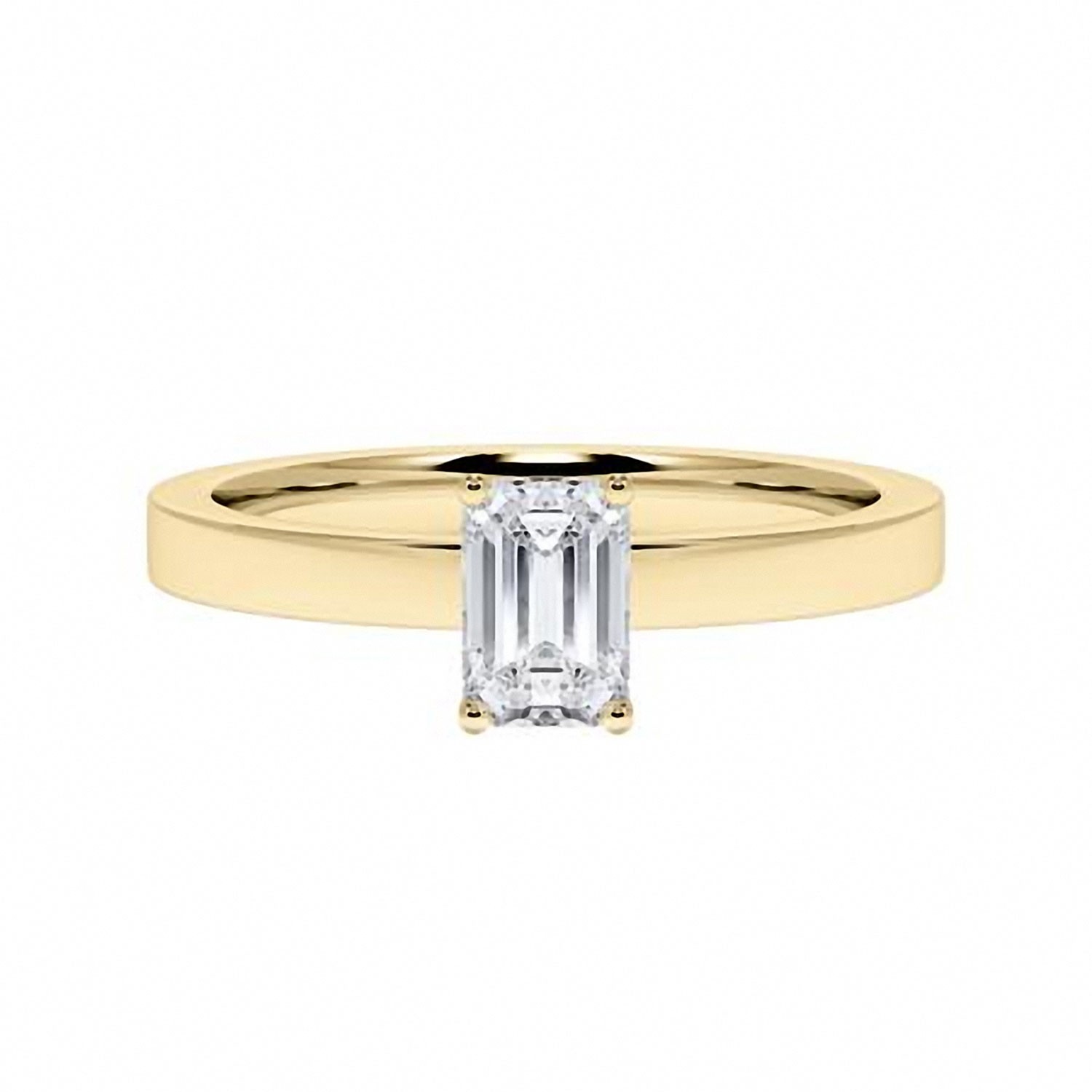 Forlovelsesring med lab grown diamant i smaragd slip - 0,70 ct River - VS - 200625