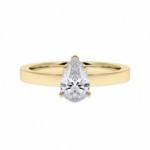 Forlovelsesring med dråpeformet lab grown diamant - 0,70 ct River - VS - 200626