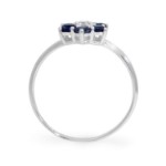 Diamantring med safir og diamanter 0,03 ct W-Si - bur615212s