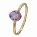 Gullring 14 kt med ametyst - bur585706a