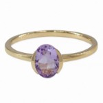 Gullring 14 kt med ametyst - bur585706a