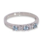 Diamantring i gull 14kt med topas og 0,013 ct W-Si - COC00376t
