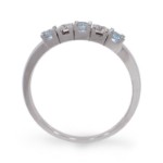 Diamantring i gull 14kt med topas og 0,013 ct W-Si - COC00376t