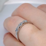 Diamantring i gull 14kt med topas og 0,013 ct W-Si - COC00376t