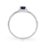Diamantring i gull med safir - 5347901