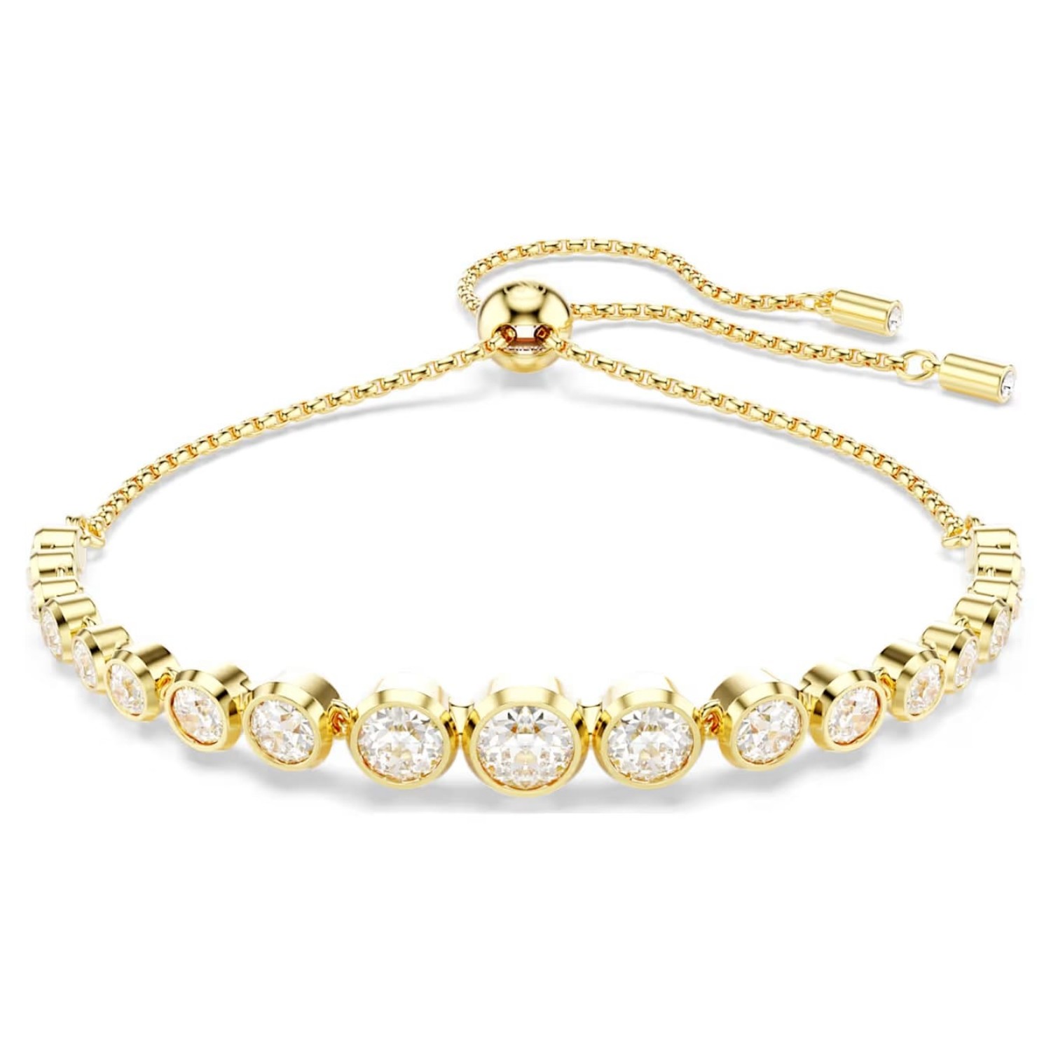 Swarovski armbånd  Imber Tennis bracelet Mixed round cuts, White, Gold-tone plated - 5705450