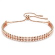 Swarovski armbånd  Matrix Tennis bracelet Round cut, White, Rose gold-tone plated - 5677823