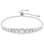 Swarovski armbånd Matrix bracelet Gradient of round cuts, White, Rhodium plated - 5690677