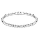 Swarovski armbånd Emily bracelet Round cut, White, Rhodium plated - 1808960
