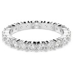 Swarovski Matrix Vittore ring Round cut, White, Silver-tone finish - 5705604