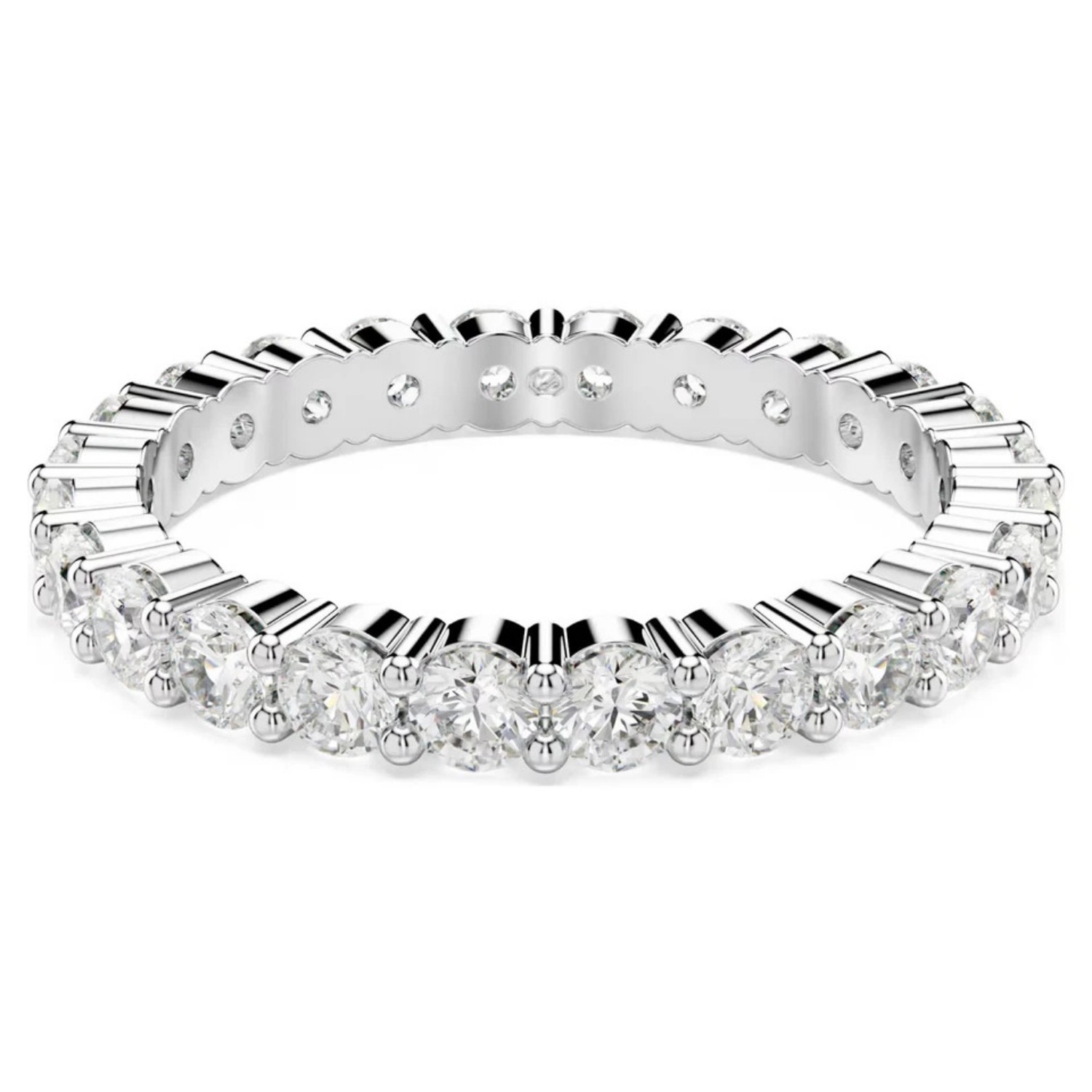 Swarovski Matrix Vittore ring Round cut, White, Silver-tone finish - 5705604