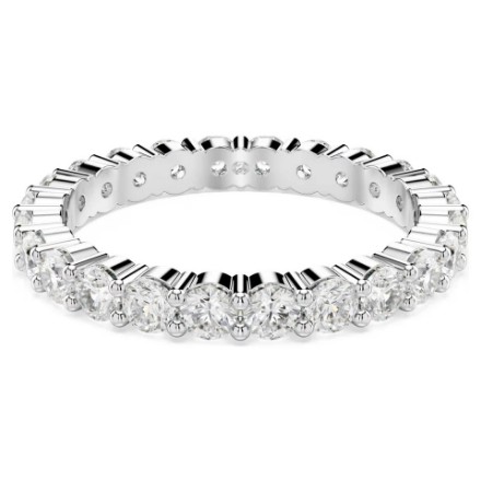 Swarovski Matrix Vittore ring Round cut, White, Silver-tone finish - 5705604 Swarovski Matrix Vittore ring Round cut, White, Silver-tone finish - 5705604