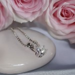 Diamantsmykke i hvitt gull med 0,25 ct TW-Si - 13990025