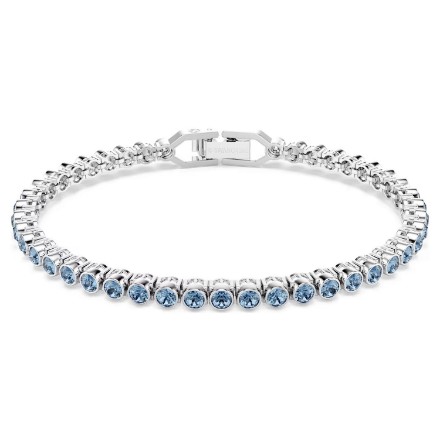 Swarovski armbånd Imber Emily Tennis bracelet Round cut, Blue, Rhodium plated - 5734239 Swarovski armbånd Imber Emily Tennis bracelet Round cut, Blue, Rhodium plated - 5734239