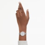 Swarovski klokke Matrix 3-link watch Swiss Made, Metal bracelet, Gold tone, Champagne gold-tone finish - 5715026