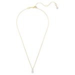 Swarovski smykke Stilla Attract pendant Round cut, White, Gold-tone plated - 5723298