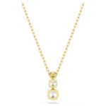 Swarovski smykke Stilla Attract pendant Round cut, White, Gold-tone plated - 5723298
