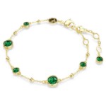 Swarovski armbånd Imber bracelet Round cut, Green, Gold-tone plated - 5730676