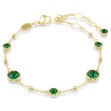 Swarovski armbånd Imber bracelet Round cut, Green, Gold-tone plated - 5730676