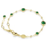 Swarovski armbånd Imber bracelet Round cut, Green, Gold-tone plated - 5730676