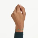 Swarovski armbånd Imber bracelet Round cut, Green, Gold-tone plated - 5730676