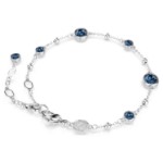 Swarovski armbånd Imber bracelet Round cut, Blue, Rhodium plated