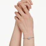 Swarovski armbånd Dextera bangle Round cut, White, Rhodium plated - 5733399