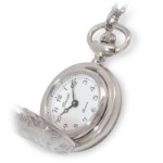 Bonett lommeur, anhengsur chrom m/lokk inkl. kjede - 418C