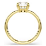 Swarovski Stilla Attract cocktail ring Round cut, White, Gold-tone plated - 5723334