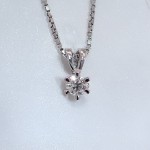 Diamantsmykke i hvitt gull med 0,25 ct TW-Si - 13990025