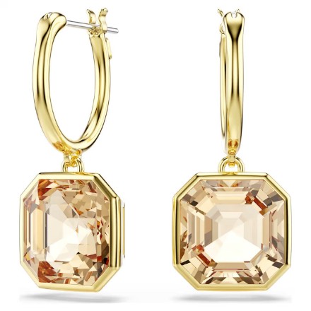 Swarovski øredobber Millenia drop earrings Square cut, Caramel, Gold-tone plated - 5731148 Swarovski øredobber Millenia drop earrings Square cut, Caramel, Gold-tone plated - 5731148