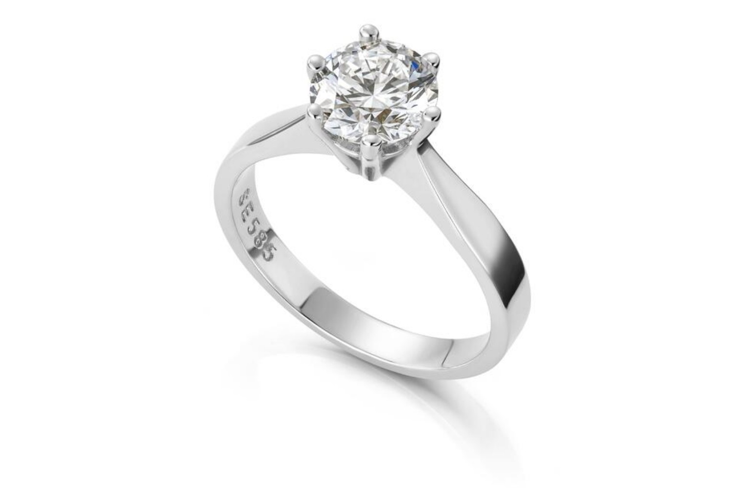 Forlovelsesring Margrete med Oval Lab Grown diamant i 3,00 ct og River (D) -VS1 - LAB16116300RVHV