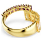 Swarovski Matrix ring Mixed cuts, Multicolored, Gold-tone plated - 5722452
