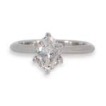 Forlovelsesring Gaia med Oval Lab Grown diamant i 1.00 ct og River (D) - VS1 - LG100gg
