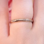 Gifteringer i nøttefarget gull 14 kt, 3 mm & 2.5 mm med 19 diam. GERSTNER - 31311