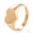 Signetring Hjerte 585 i 14 kt gult gull - 57213
