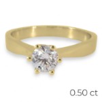 Forlovelsesring Margrete med Oval Lab Grown diamant i 0,40 ct og River (D) -VS1 - LAB1611640RVGU