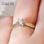 Forlovelsesring Margrete med Oval Lab Grown diamant i 0,40 ct og River (D) -VS1 - LAB1611640RVGU