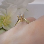 Forlovelsesring Margrete med Oval Lab Grown diamant i 0,50 ct og River (D) -VS1 - LAB1611650RVGU