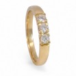 Forlovelsesring diamantring Iselin 3x0,10 ct TW-Si i gult gull - 85030100