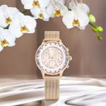 Swarovski klokke Nova Chrono watch Swiss Made, Metal bracelet, Gold tone, Champagne gold-tone finish - 5677500